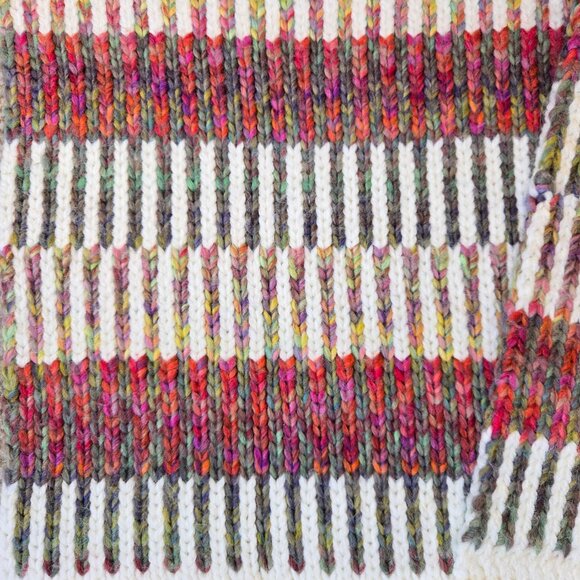 NWT Anthro Scarf Thick Colorful - Picture 3 of 10